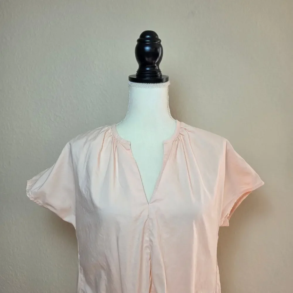 J.Crew Pink Tie Front Blouse XXS